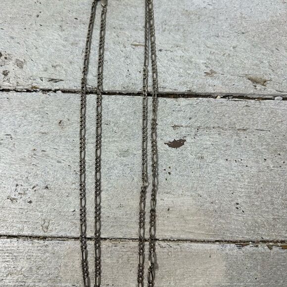 Vintage Bundle Of 2 Sterling Figaro Chains - Picture 5 of 7